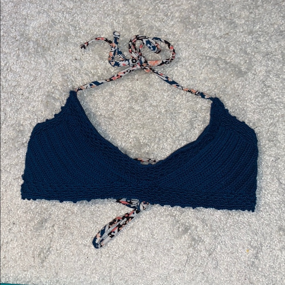 Deep turquoise bathing suit top
